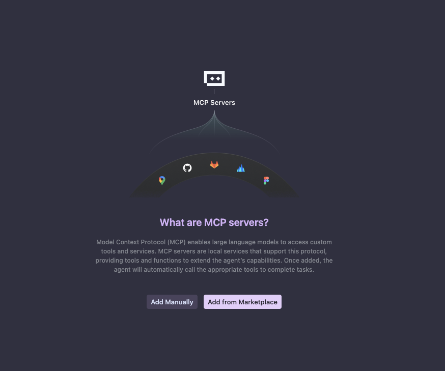 Trae MCP servers configuration interface