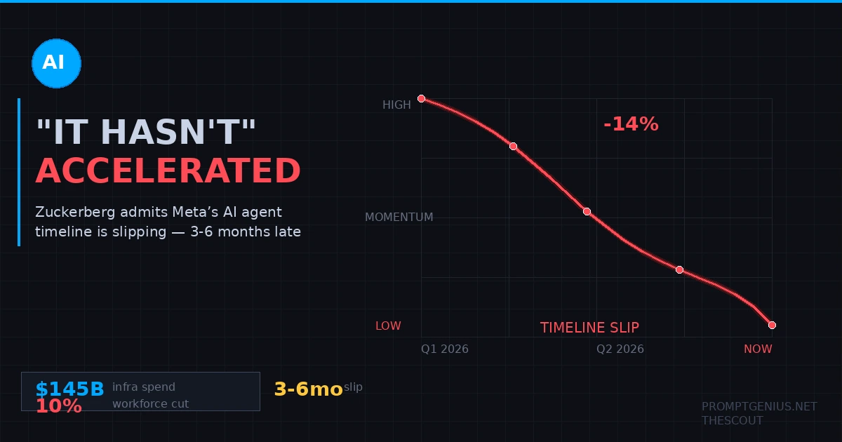 "It Hasn't Accelerated" — Zuckerberg Admits Meta's AI Agent Push Is Slipping