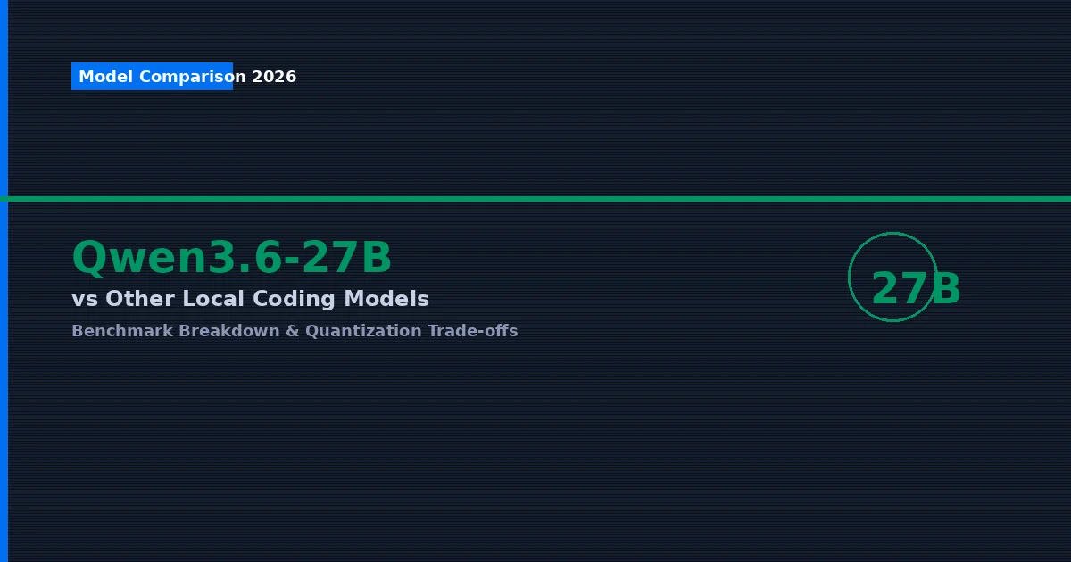 Qwen3.6-27B vs Other Local Coding Models — What the Benchmarks Actually Tell You