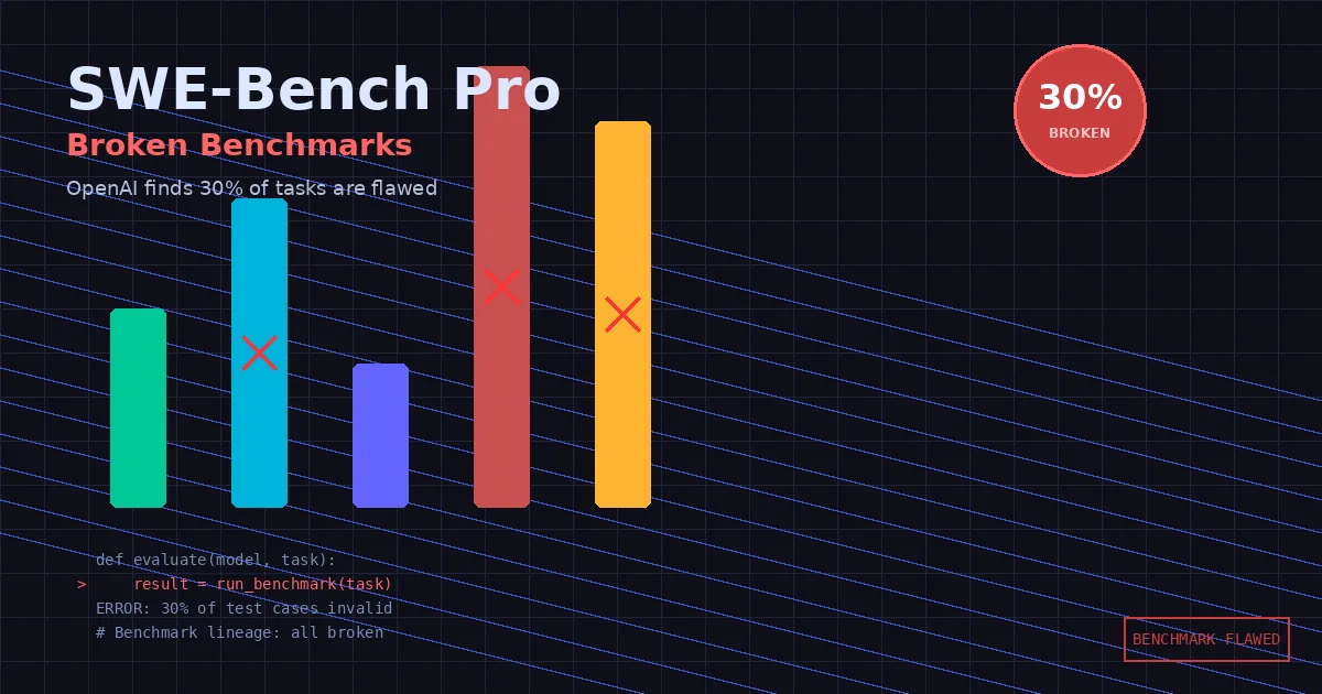 SWE-Bench Pro Is Broken — OpenAI Finds 30% of Tasks Are Flawed and Retracts Endorsement