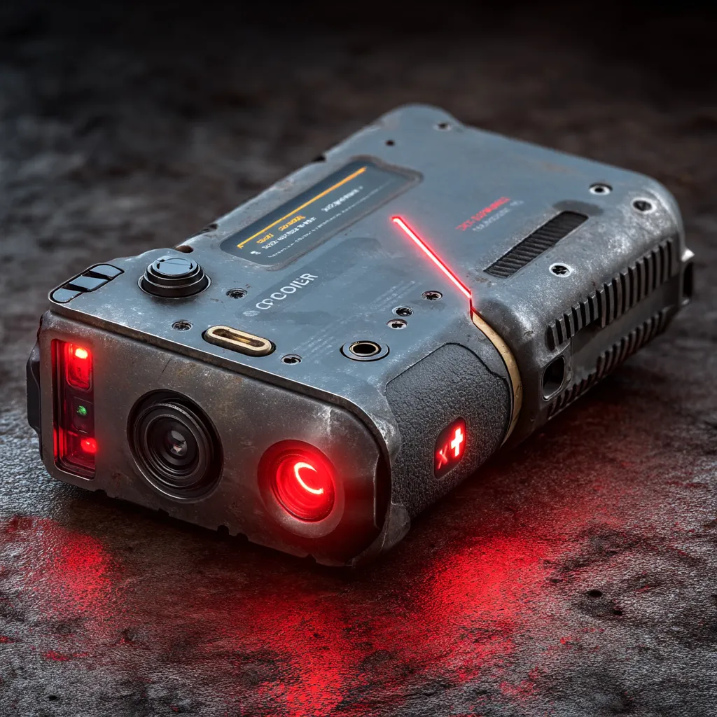 Spy gadget with cloaking technology and data extraction tools