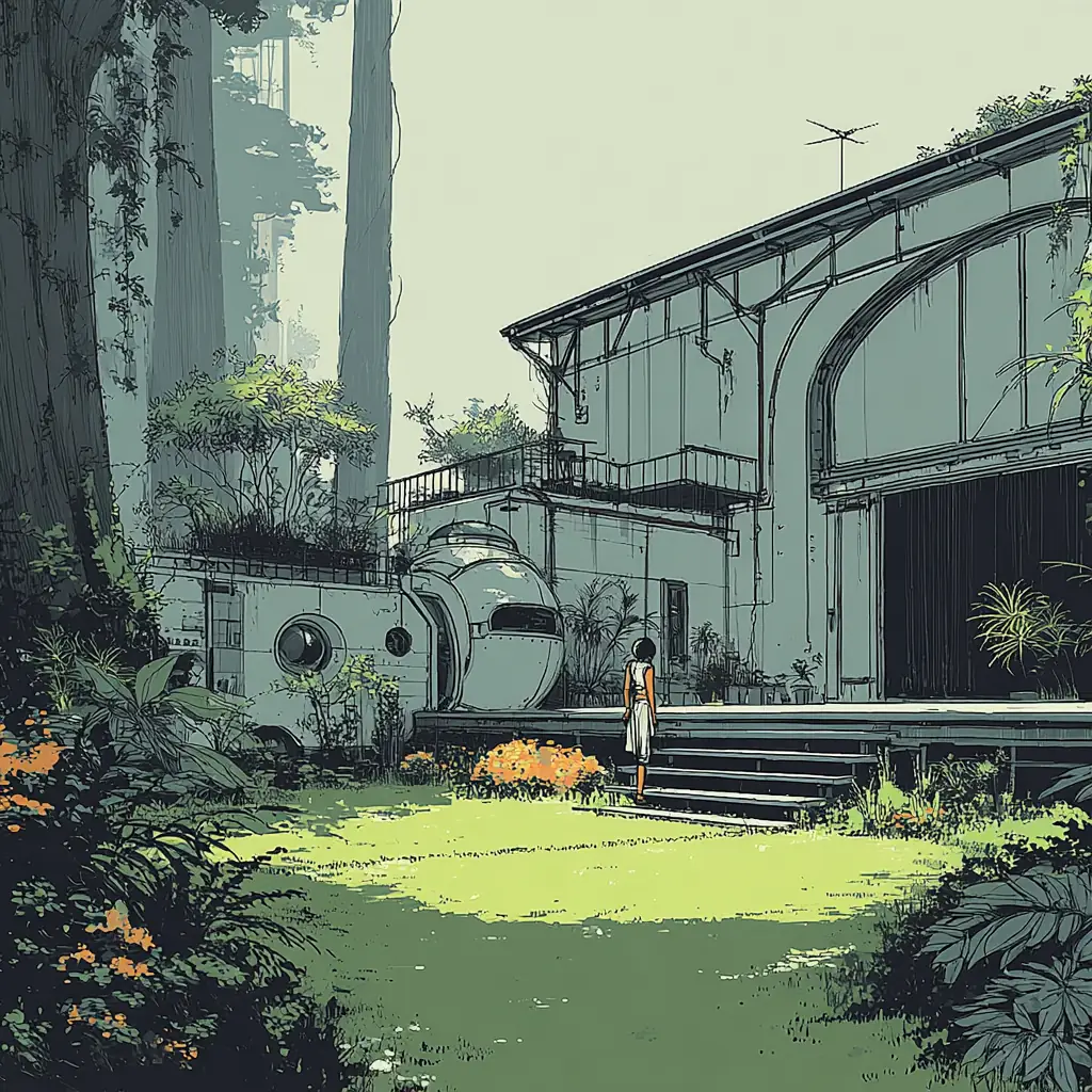 Peaceful garden with URL style reference