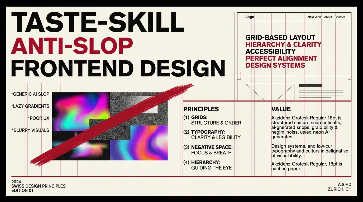 Taste-Skill — Anti-Slop Frontend Skill for AI-Generated Sites