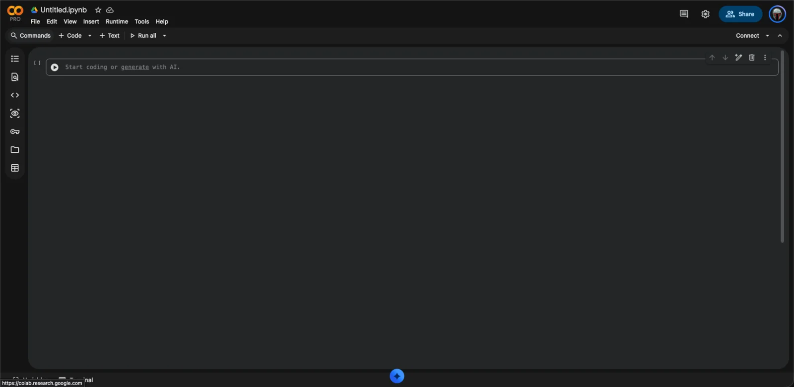 Google Colab on a paid plan